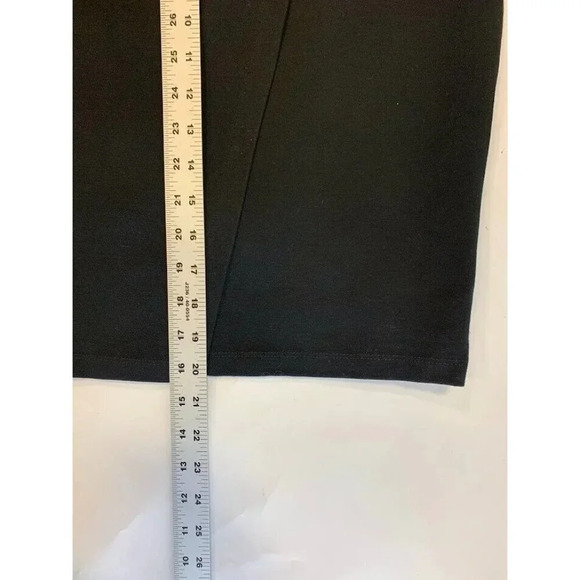 Saks Fifth Ave Black Mini Faux Leather Waist Band Faux Wrap Look Skirt Sz 4 NWT - Picture 10 of 10